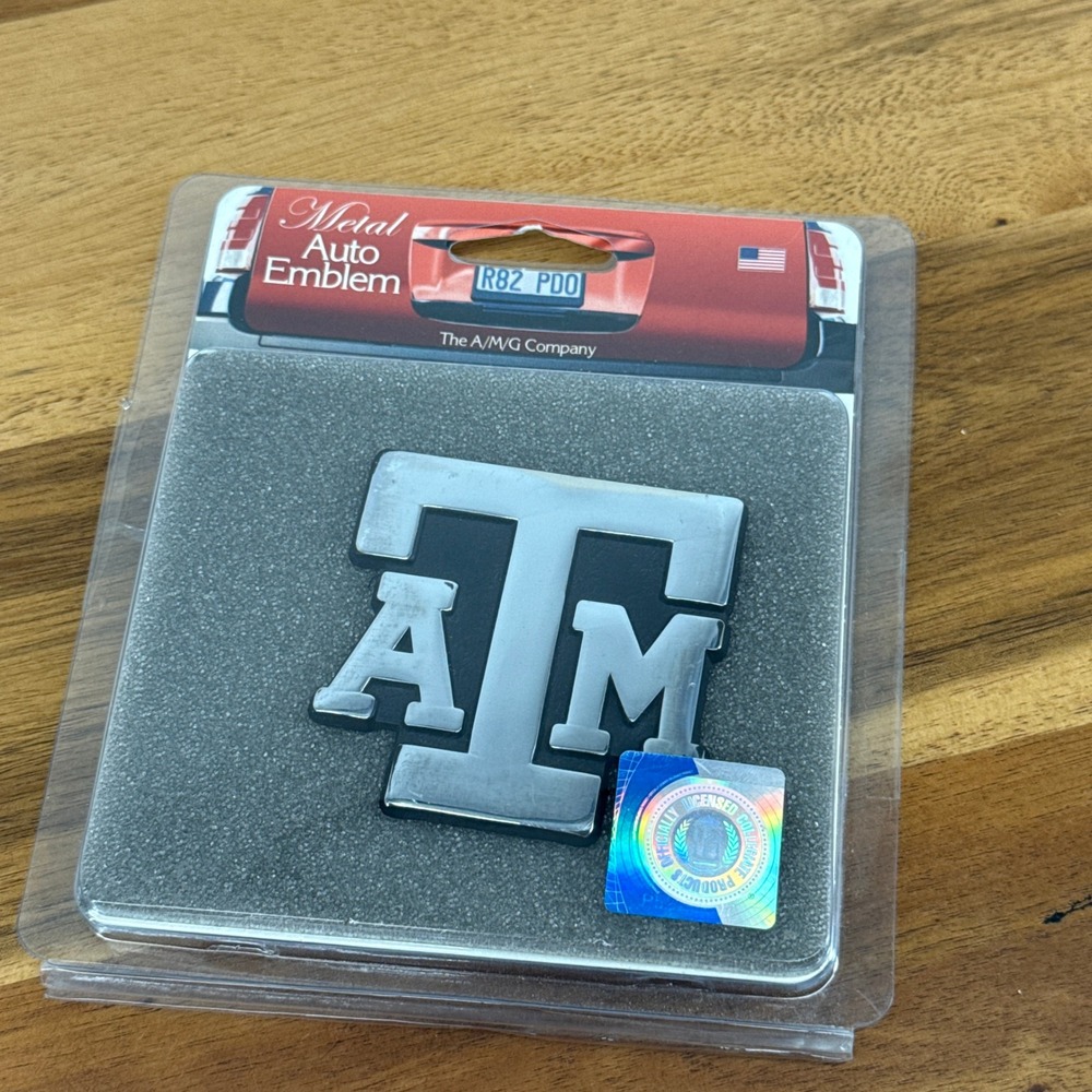 Texas A&M Aggies Metal Auto Emblem Chrome Car Truck Official Licensed New